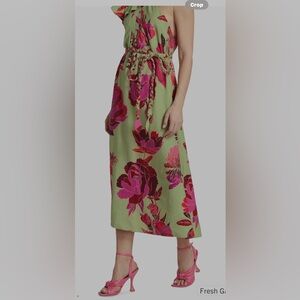 FARM Rio Fresh Garden One-Shoulder Midi Dress